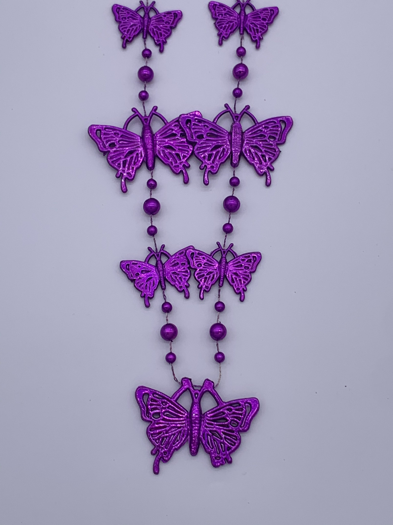 Purple Butterfly Beads (48)