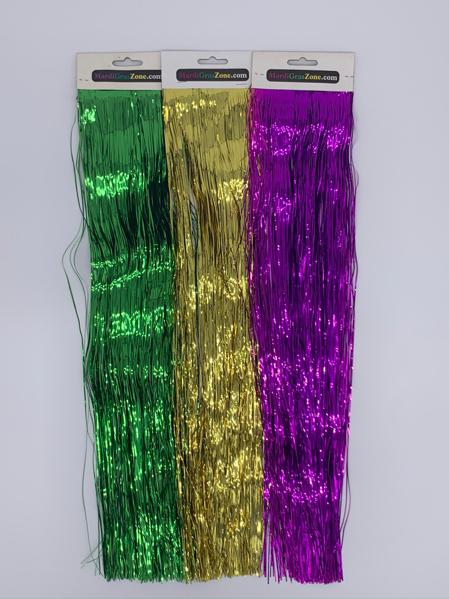 9' Mardi Gras Metallic Fringe Tiered Table Skirt PGG [31/173